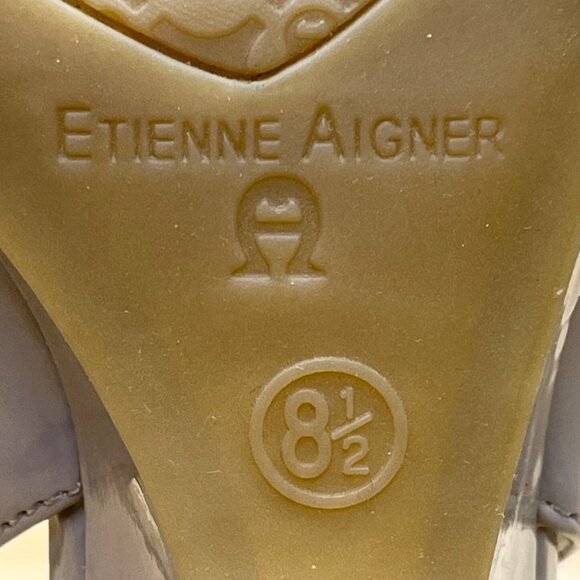 Etienne Aigner Women’s Beige Slingback Wedge Sandals Size 8.5 - Picture 9 of 11